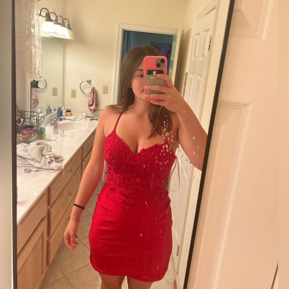 Elegant Red homecoming dress